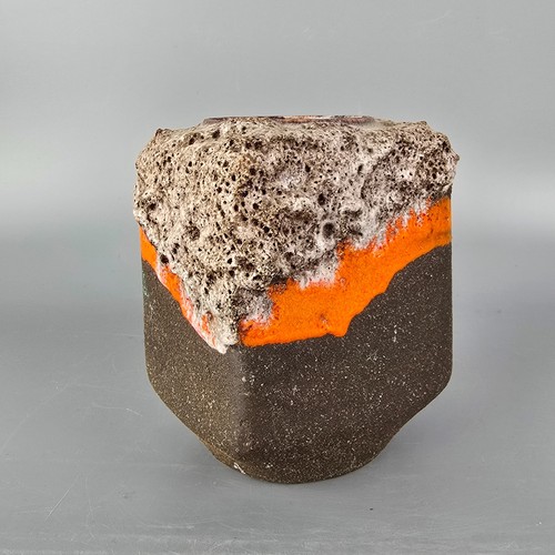 East german fat lava vase - east, by