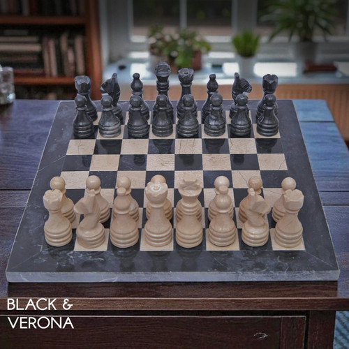 Marble chess set black - set, &