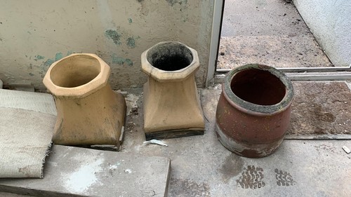 Old chimney pots - chimney,