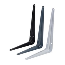 LONDON Shelf Brackets Neptune Metal Wall Shelving Steel - GREY - BLACK - WHITE