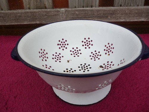 Vintage white enamel polish - enamel,