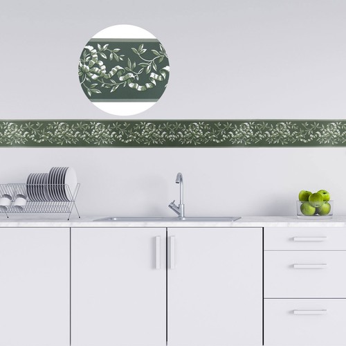 Wall paper border self - border,