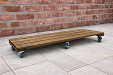 Wooden Trolley Wheel Stand