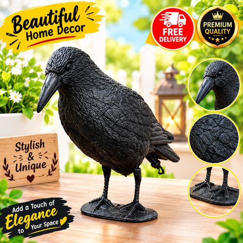 Life size crow decoy bird - size,