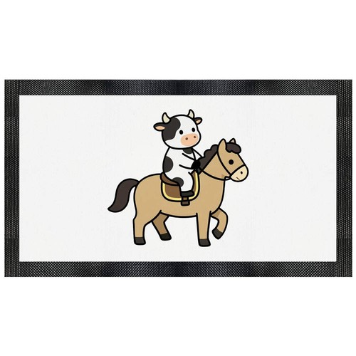Cow riding horse pet - 'cow,