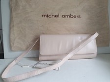 MICHEL AMBERS DESIGNER WOMENS PINK/PEACH PURSE SHOULDER EVENING HANDBAG NEW