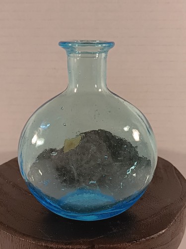 Hand blown blue glass - blown,