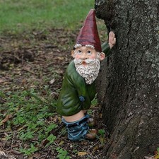 Naughty Garden Gnome for Lawn Ornaments Funny Dwarfs Indoor Outdoor Decor Gift