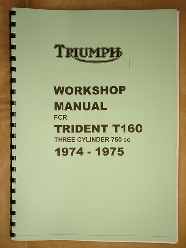 Triumph t160v trident workshop - triumph,