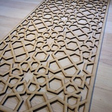 Geometric Arabic Decorative Screen Radiator Cabinet Panel Wall Art MDF 0105