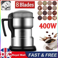 400W Electric Coffee Grinder Grinding Milling Bean Nut Spice Matte Blade Blender