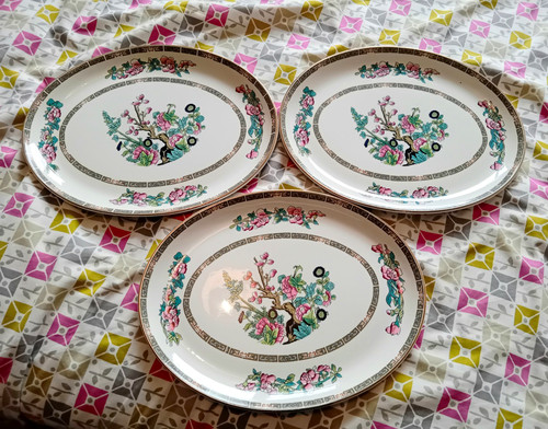 Vintage oval stoneware - oval,