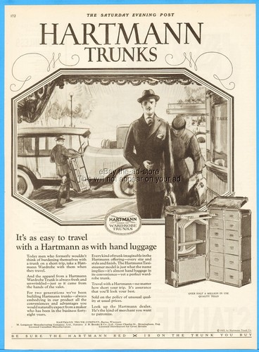 1925 hartmann trunk racine - hartmann,
