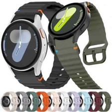 Genuine Silicone Sports Band for Samsung Galaxy Watch 7 6 5 4 Soft Waves Strap