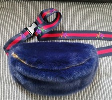 JAYLEY Blue Faux Fur Belt Bag FMBGX19A-07, EST UK £48.00 VAT+POST INC 