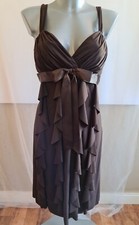 Size 8 10 Brown Ruffle Dress