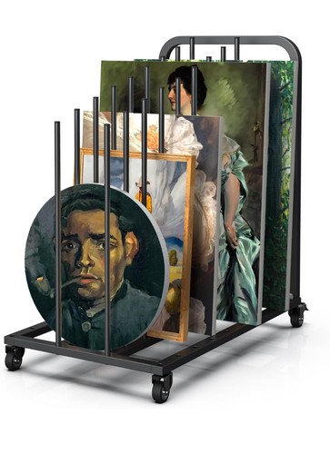 Art storage rack with lockable - art,