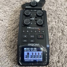 Zoom H6 Handy Recorder XYH-6 Stereo Mic BLK Black with Case Tested