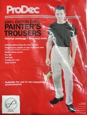 Prodec 100% Cotton Drill Painters Decorators Trousers Pants - 28" - 46" INCL VAT