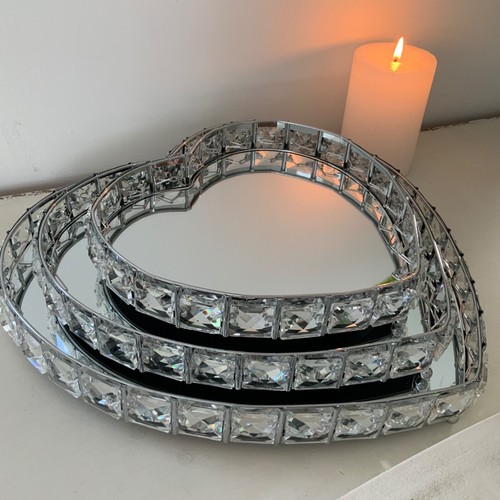 Heart crystal edge mirror - crystal,