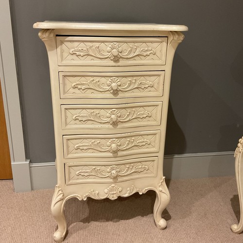French carved antique white - carved,