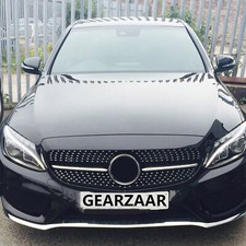 Black Diamond Grill Front Grille For 15-18 Mercedes Benz W205 C Class C300 C400