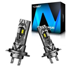 NOVSIGHT H7 LED Headlight Light Bulbs 20000LM Canbus No Error 6500K White 60W 2x