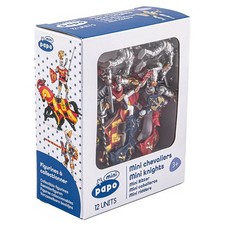 Papo Mini Knights Figures in Tube 33016 12pcs Fantasy World Detailed Figurines 