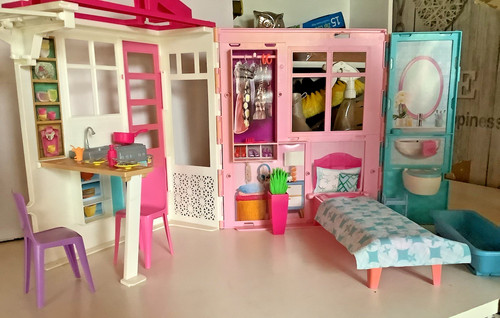 Barbie carry dolls house - dolls,