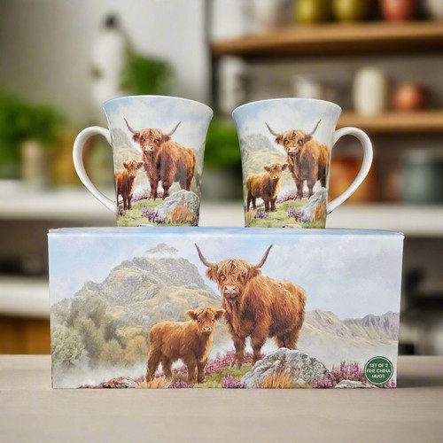 Highland cow fine china - highland,
