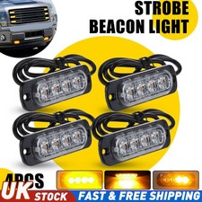 4x 4 LED Amber Strobe Recovery