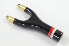 New Hand Carved Beautiful Brass Topped Water Buffalo Horn Slingshot Catapult