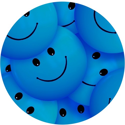 Blue smile face - smile,
