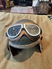 Original WW2 U.S Army Tankers Helmet And M-1938 Resistal Goggles