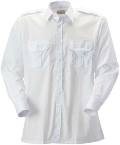 Pilot shirt white long sleeve - long,