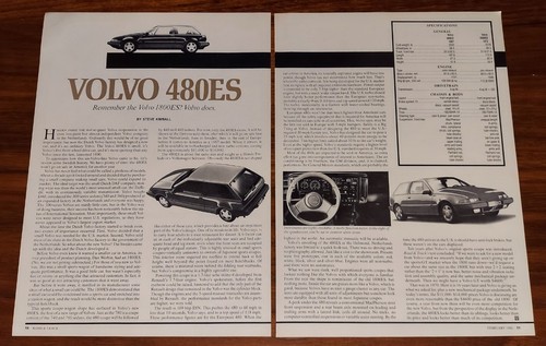 Volvo 480 magazine - volvo, article