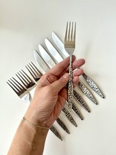 Set of Viners International "Mosaic" Pattern Cutlery, 4 Dinner Knives & Forks