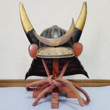 Vintage Japanese Samurai Helmet Antique Kabuto Armor Yoroi wearable for adult