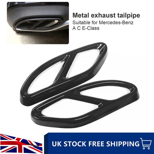 2pc black exhaust - black, tip