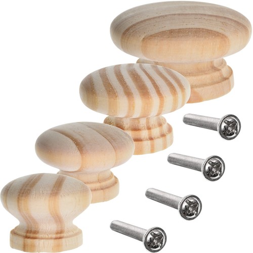 Pine wooden knobs small large - pine, small-large