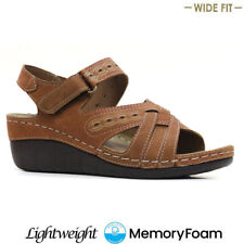 Ladies Wide Fit Sandals Memory
