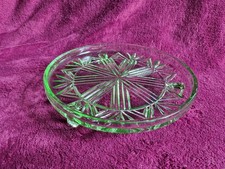 Green Glass Sowerby Cake Stand