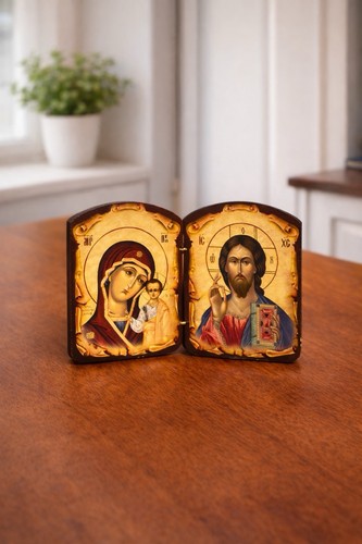 Portable orthodox diptych icon - portable,