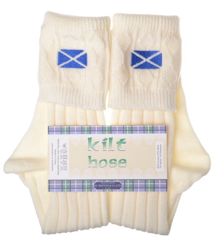 Saltire embroidered kilt hose - kilt,