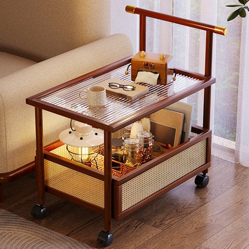 Sofa side table rolling cart - rolling,