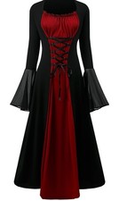 YRTBGD Renaissance Costume Women Medieval Dress Halloween Witch Gothic 3XL