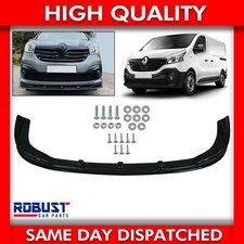 FRONT BUMPER LIP GLOSS BLACK SPLITTER SPOILER FOR TRAFIC III VIVARO B 2014-2019