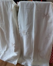 Cream lined voile curtains 44"