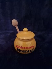 Colmans Mustard Pot And Wooden