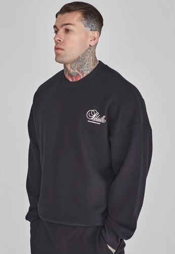 Siksilk men black graphic - black,